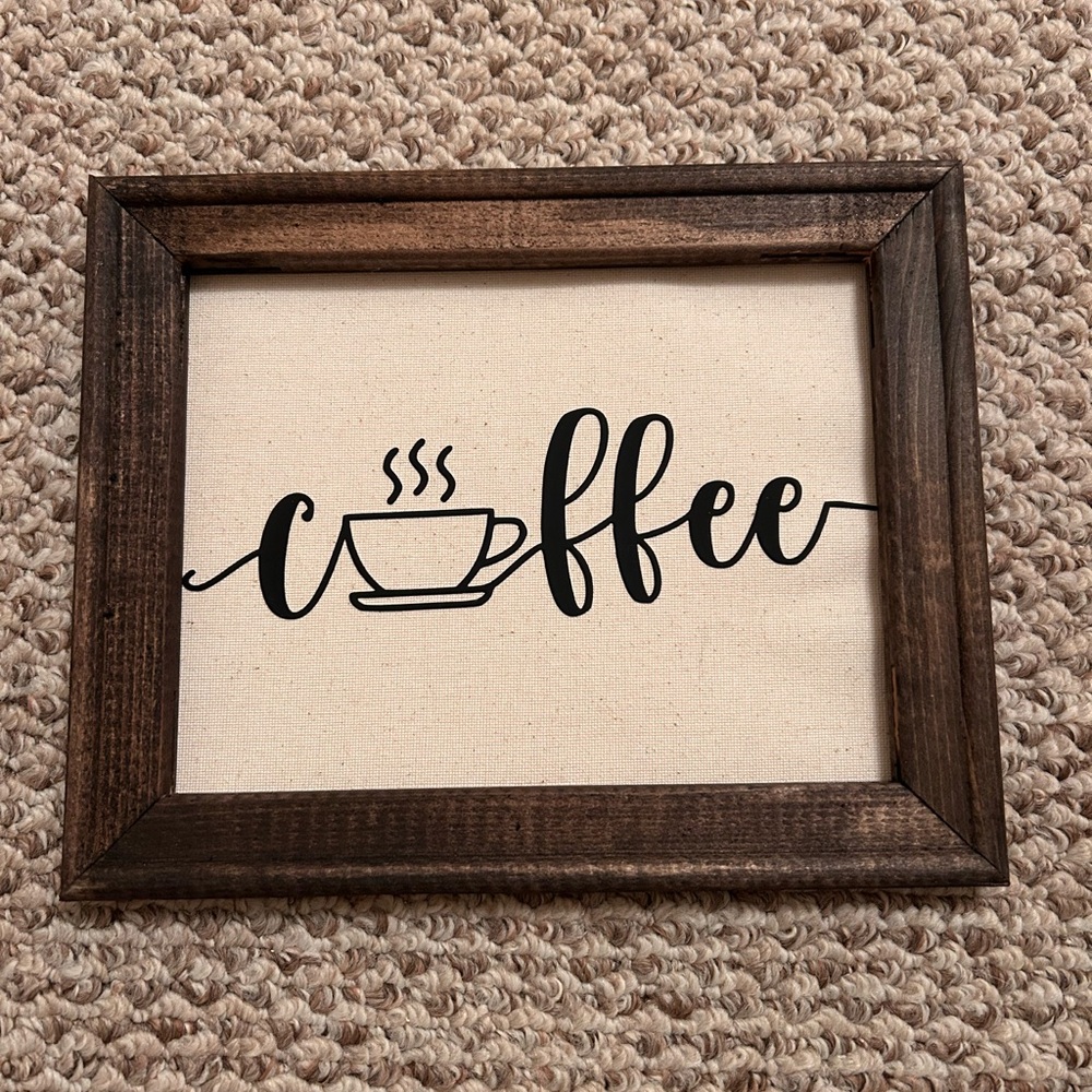 Rustic Brown Coffee Sign